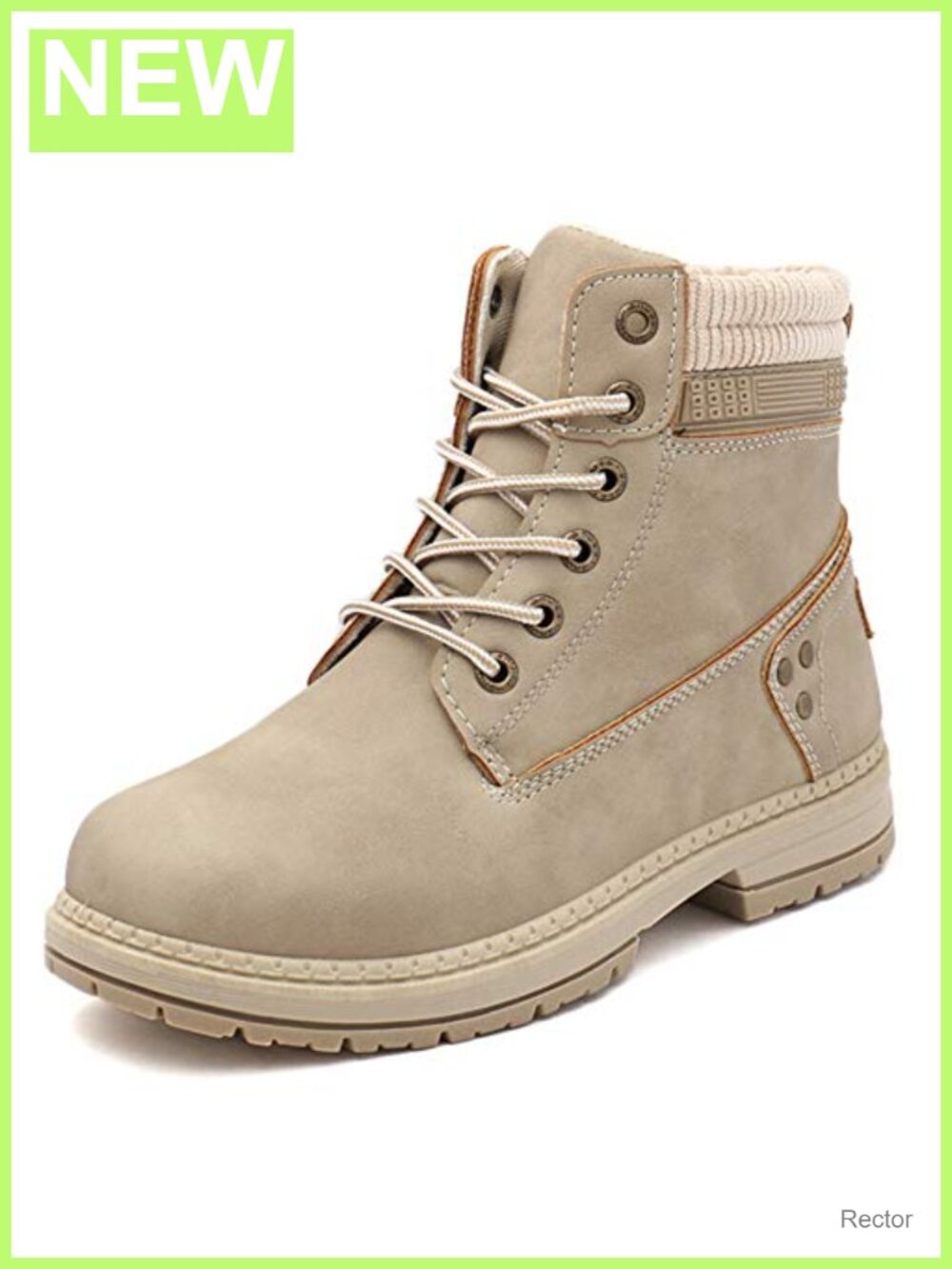 Waterproof Leather Lace-Up Hiking Combat Ankle Boots